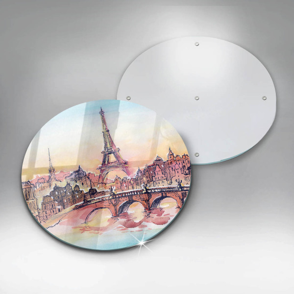 Tocător de bucătărie Peisajul Turnului Eiffel din Paris
