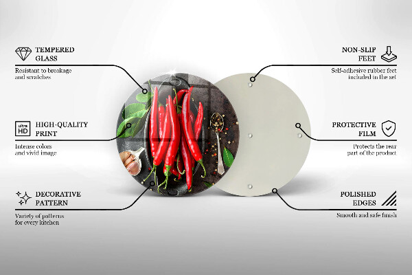 Tocător de bucătărie Ardei iute roșu