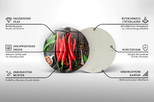 Tocător de bucătărie Ardei iute roșu