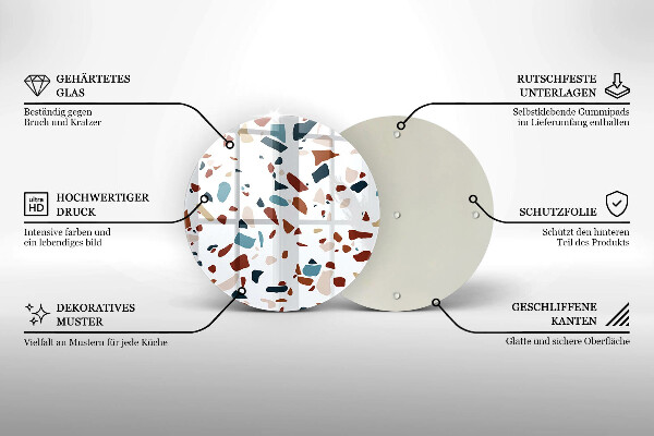 Tocător din sticlă Piatra decorativa