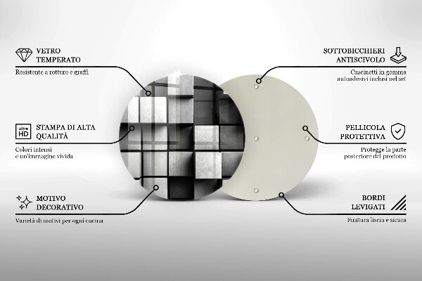 Tocător de bucătărie Fundal cu geometrie 3D