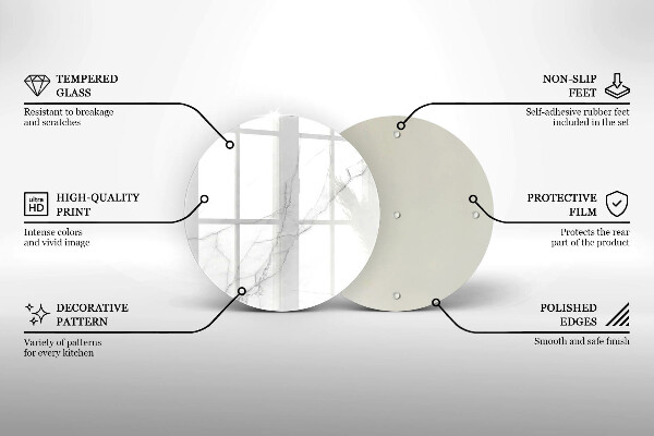 Tocător de bucătărie Marmură albă delicată