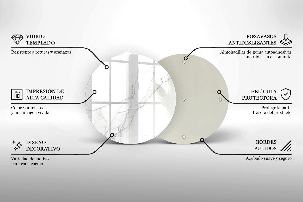 Tocător de bucătărie Marmură albă delicată