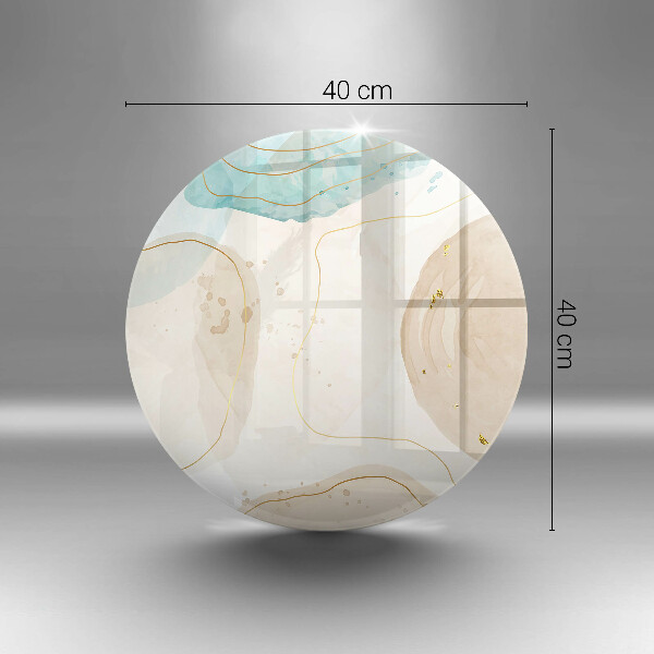 Tocător din sticlă Pete boho și auriu