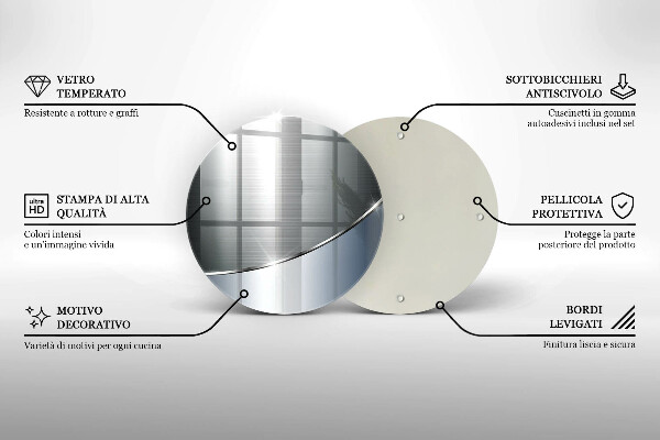 Tocător de bucătărie Model de abstractizare din metal