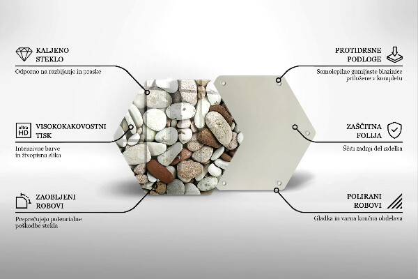 Tocător de bucătărie Fundal cu pietre mici