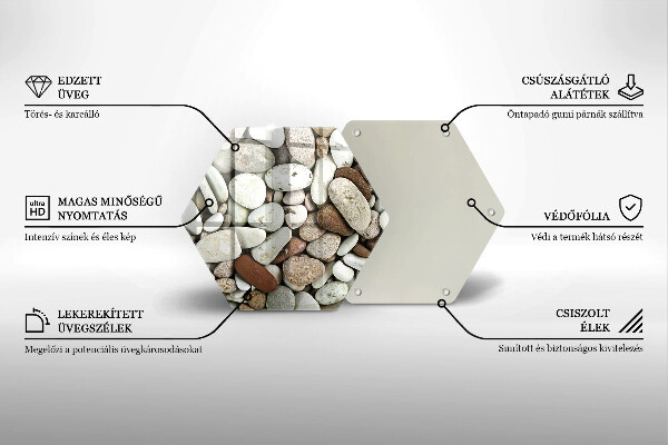 Tocător de bucătărie Fundal cu pietre mici