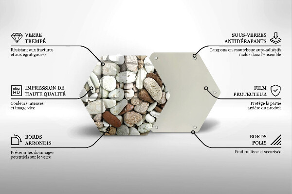 Tocător de bucătărie Fundal cu pietre mici