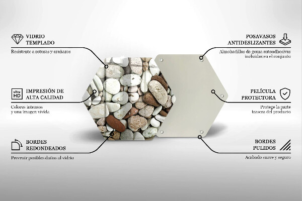 Tocător de bucătărie Fundal cu pietre mici