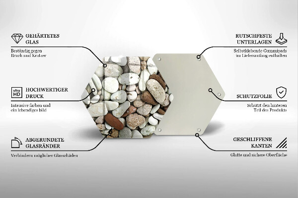 Tocător de bucătărie Fundal cu pietre mici