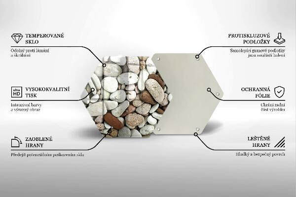 Tocător de bucătărie Fundal cu pietre mici