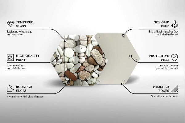 Tocător de bucătărie Fundal cu pietre mici