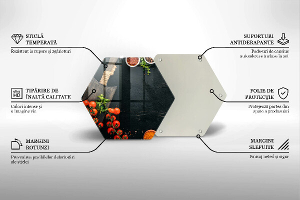 Tocător sticlă roșii cherry