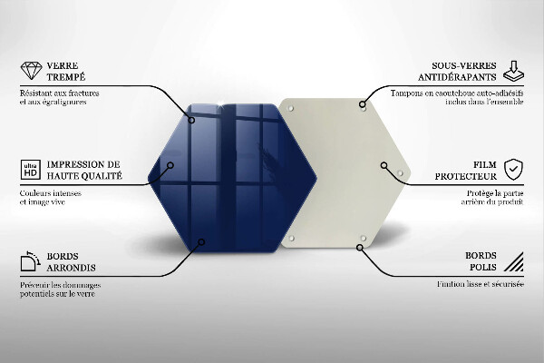 Tocător din sticlă Culoarea albastra