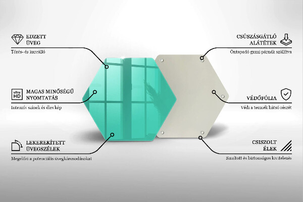 Tocător din sticlă Culoarea verde