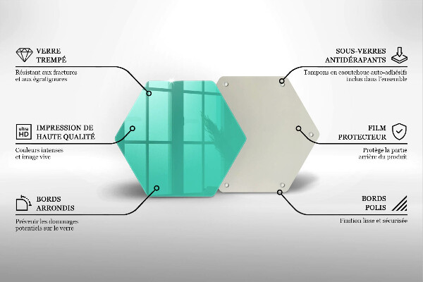 Tocător din sticlă Culoarea verde