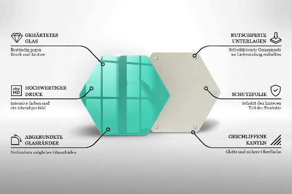 Tocător din sticlă Culoarea verde