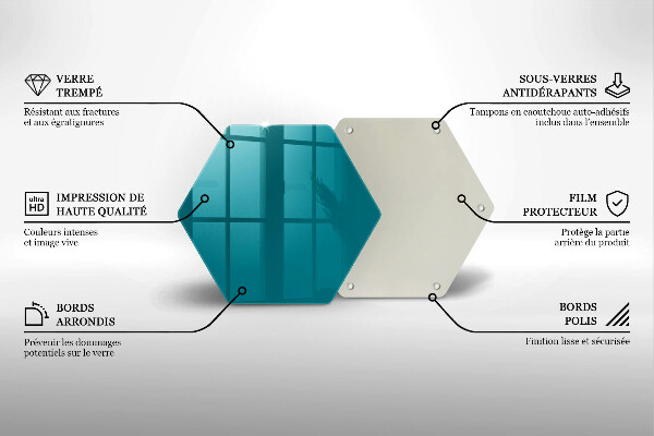 Tocător din sticlă Turcoaz