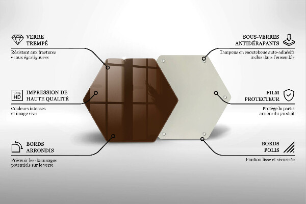 Tocător din sticlă culoarea maro