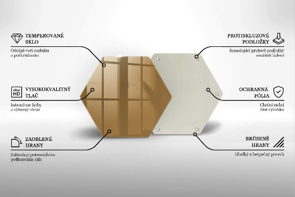 Tocător din sticlă Culoare bej