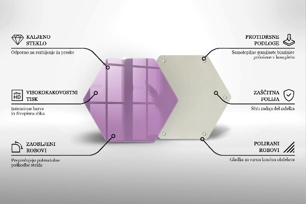 Tocător din sticlă Culoare violet