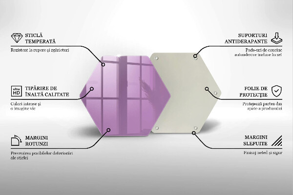 Tocător din sticlă Culoare violet