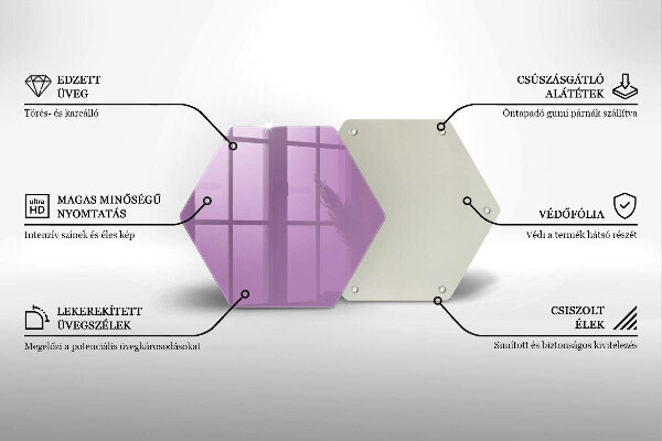 Tocător din sticlă Culoare violet