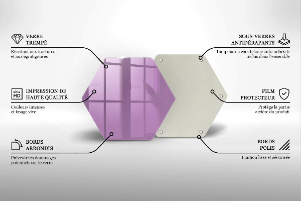 Tocător din sticlă Culoare violet