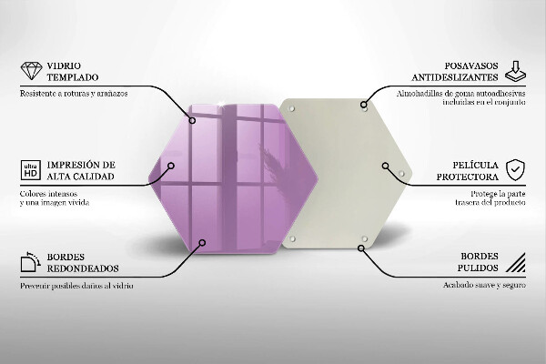 Tocător din sticlă Culoare violet