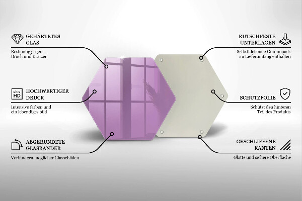 Tocător din sticlă Culoare violet