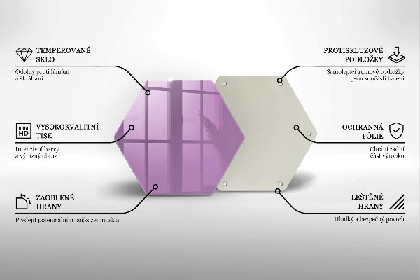 Tocător din sticlă Culoare violet