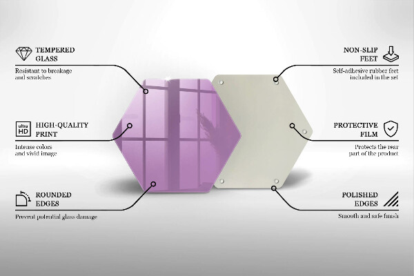 Tocător din sticlă Culoare violet