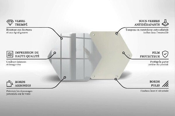 Tocător din sticlă Culoare gri