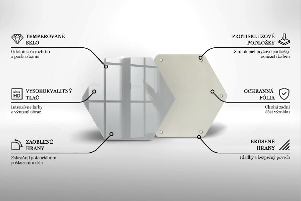Tocător din sticlă Culoare gri