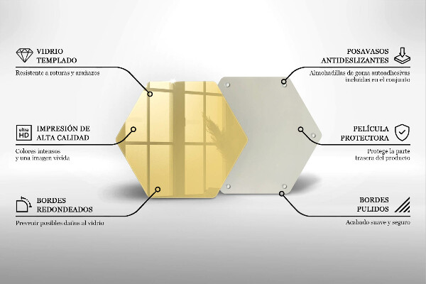 Tocător din sticlă Galben