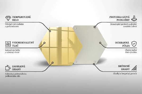 Tocător din sticlă Galben