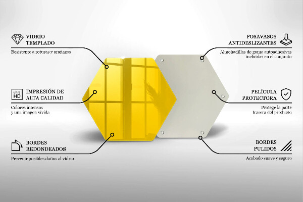 Tocător din sticlă Galben
