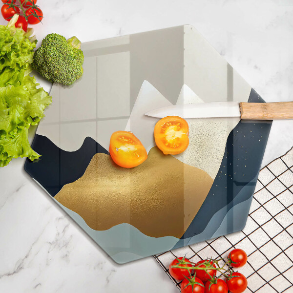 Tocător sticlă Munți abstracti