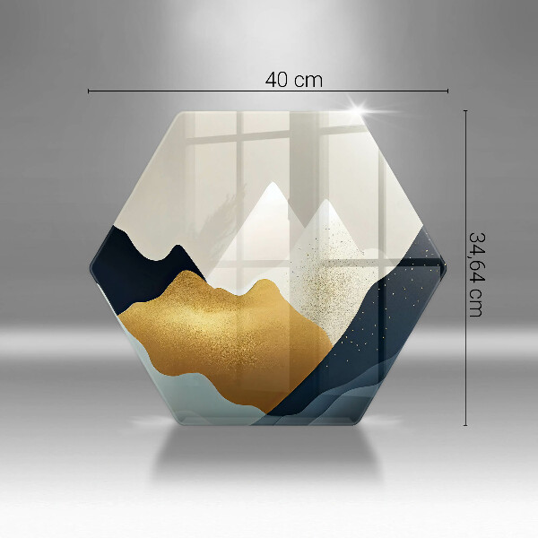Tocător sticlă Munți abstracti