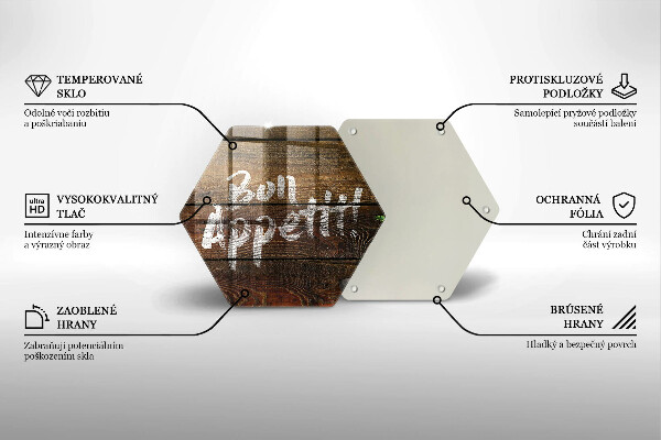 Tocător de bucătărie Plăci cu inscripții Bon appetit