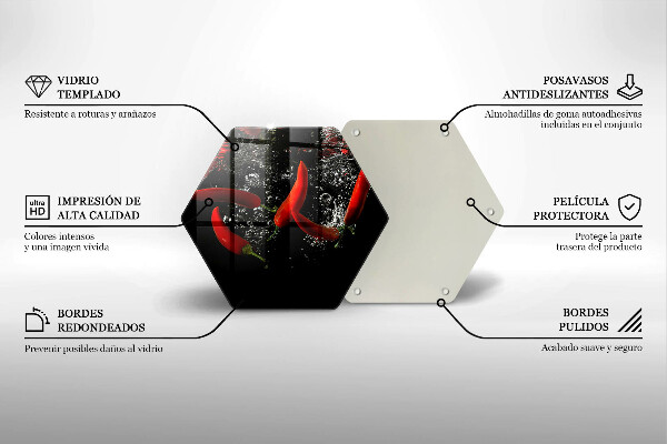 Tocător de bucătărie Ardei iute în apă