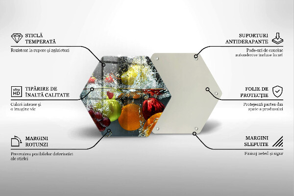 Tocător de bucătărie Fructe suculente în apă