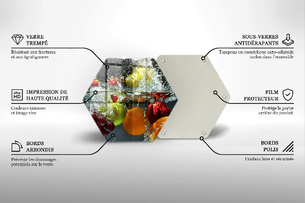 Tocător de bucătărie Fructe suculente în apă