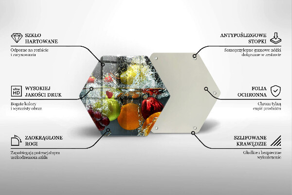 Tocător de bucătărie Fructe suculente în apă