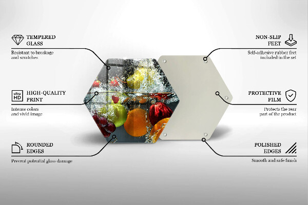 Tocător de bucătărie Fructe suculente în apă