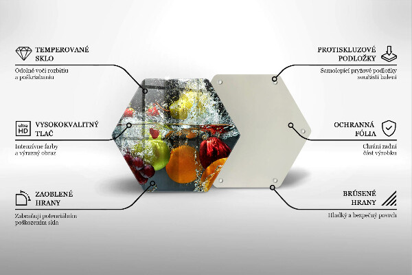 Tocător de bucătărie Fructe suculente în apă