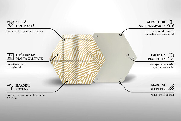 Tocător de bucătărie Linii geometrice