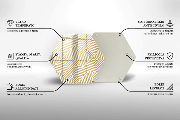 Tocător de bucătărie Linii geometrice