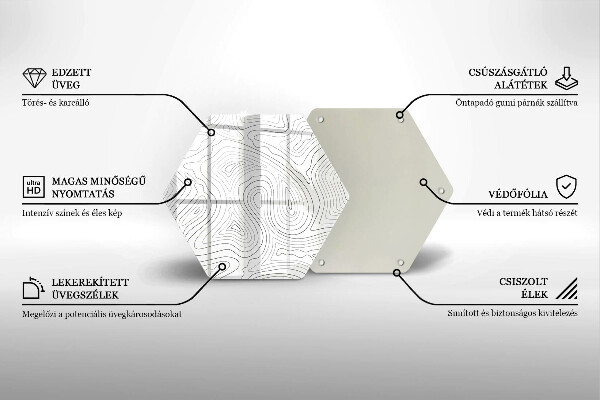 Tocător de bucătărie Forme abstracte