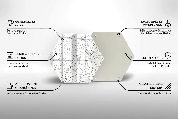 Tocător de bucătărie Forme abstracte